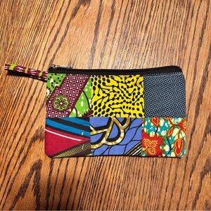 Trashy Bags Colorful Patchwork Clutch Zipper Pouch Bag fair trade